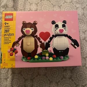 Lego Brown and White Building Set with Heart